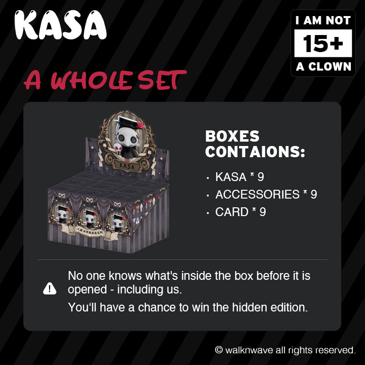 A whole set of KASA I am not a clown series