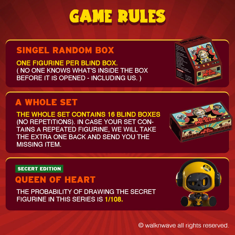 Four ramdon boxes of Mr.Bone Babybone series