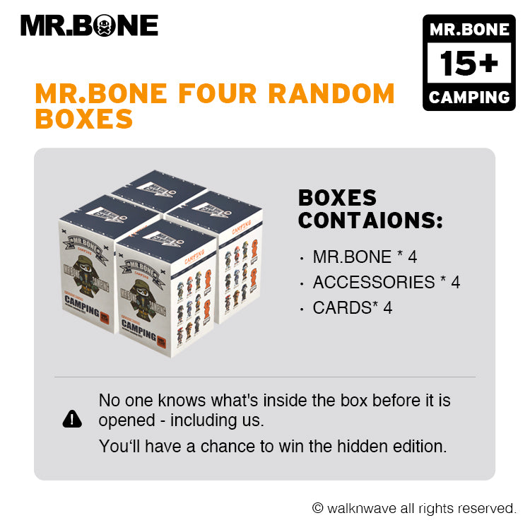 Four random boxes of the camping series