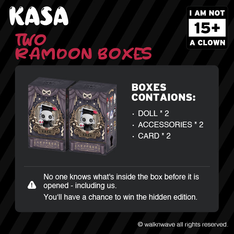 Two ramdon boxes of KASA I am not a clown series