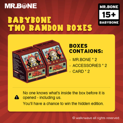Two ramdon boxes of Mr.Bone Babybone series