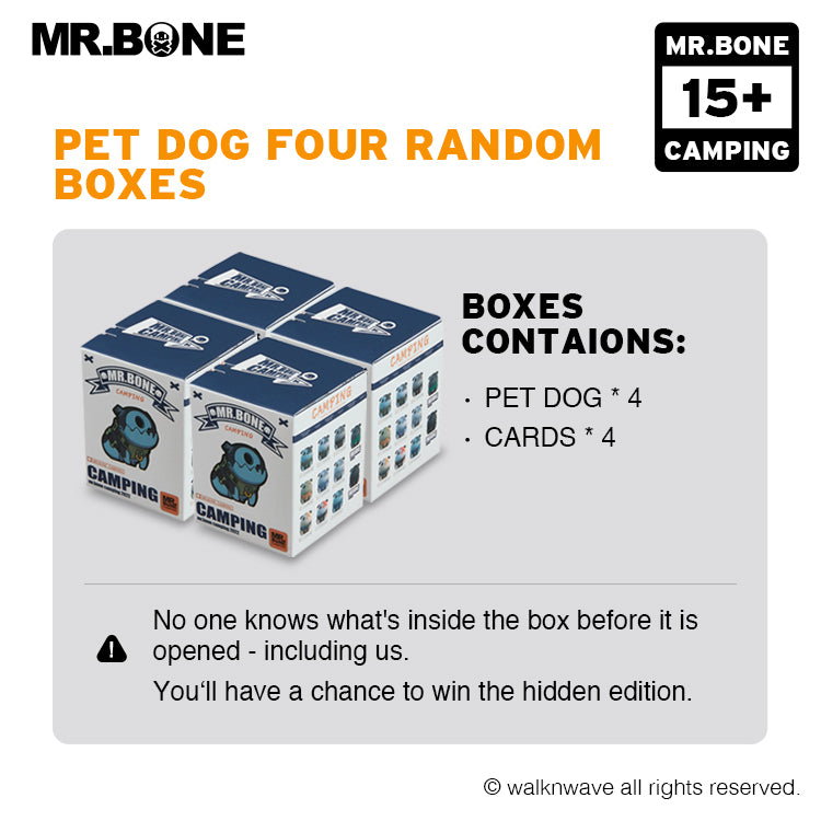 Pet dog four random boxes