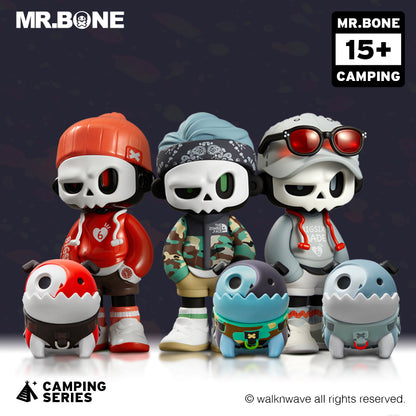 Three random boxes and three dog boxes of the camping series