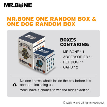 Single random box and one dog box of the camping series